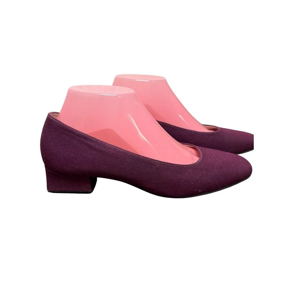 Naturalizer Women's Suede Wine Colored Block Heel Size 8M